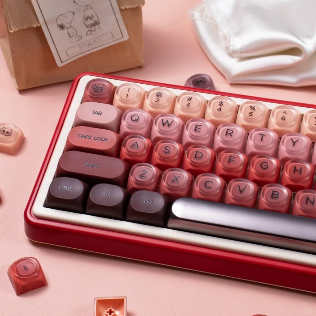 ลิปสติก Keycaps 132 คีย์ HOA โปรไฟล์ PC PBT Wooting Aula F75 RK100 ...