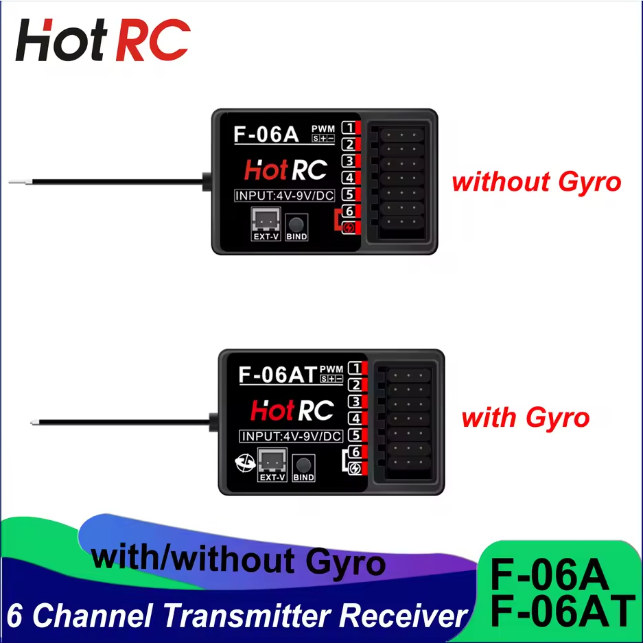 HOTRC 6 ช่อง F-06A F-06AT 6CH Gyro 2.4 Ghz Receiver RC รุ่นอะไหล่ ...