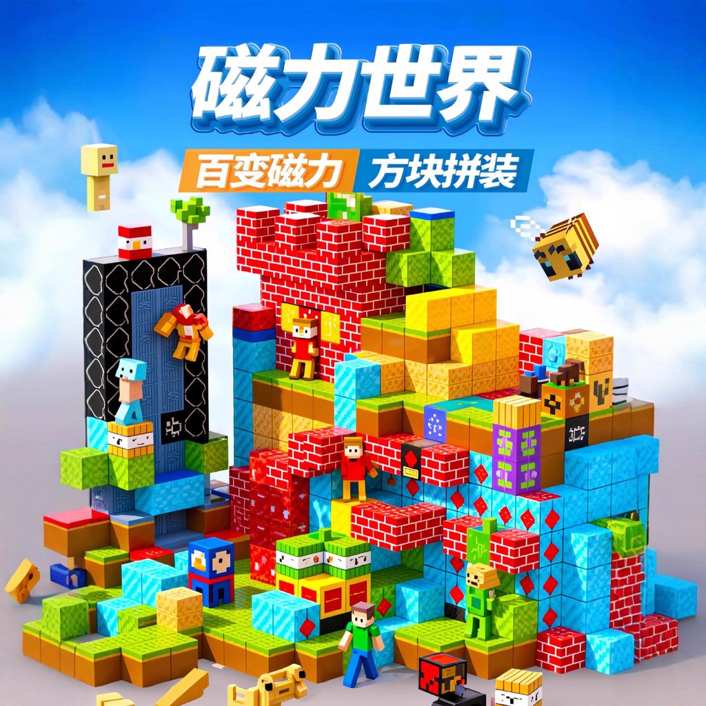 【ขายดี! แนะนำ】 บล็อกแม่เหล็ก Minecraft 2x2 ซม. | ของเล่นเสริมพัฒนาการ ...