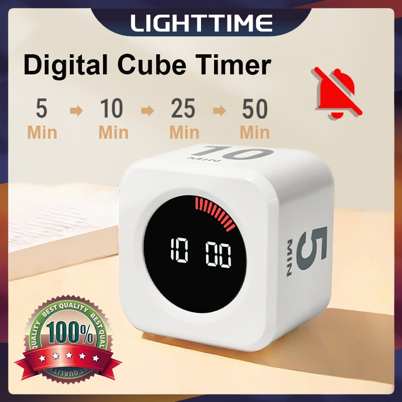 Digital Cube Timer ปรับเสียงและการสั่นสะเทือนหมุน Kitchel Timer ...