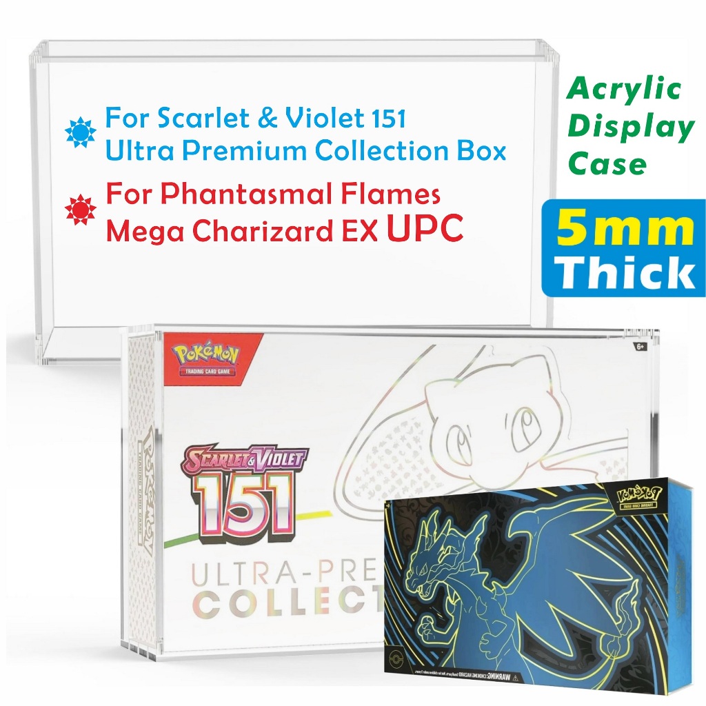 5 มม.อะคริลิคแม่เหล็กสําหรับ Scarlet & Violet 151 UPC / Mega Charizard ...