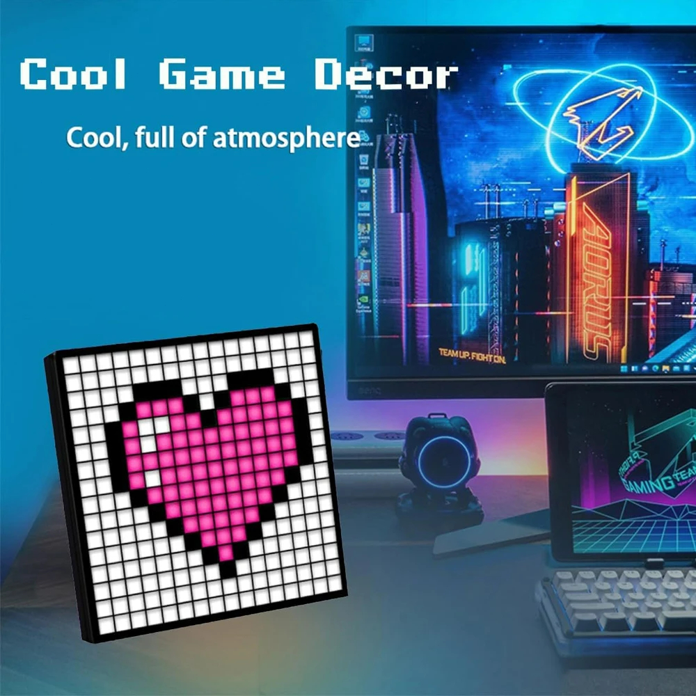 Led Matrix Pixel Display สมาร์ทหน้าจอ APP ควบคุมโปรแกรม Night Light ...