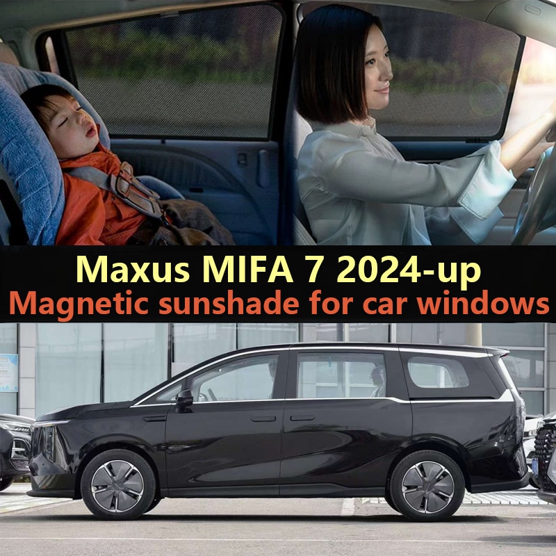 Magnetic Car Window Sunshade สําหรับ MAXUS MIFA 7 2024-up รถหน้าต่างผ้า ...