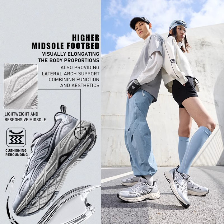 【xtep】JUECHEN 8.0 | รองเท้าวิ่งผู้ชาย น้ำหนักเบาที่สวมใส่สบาย ออกแบบมาเพื่อดูดซับแรงกระแทกด้วยพื้นที่อ่อนนุ่ม — รองเท้ากีฬา แบรนด์ Xtep ของแท้ 100% เช็คราคาจาก Shopee Lazada - รูปที่ 1