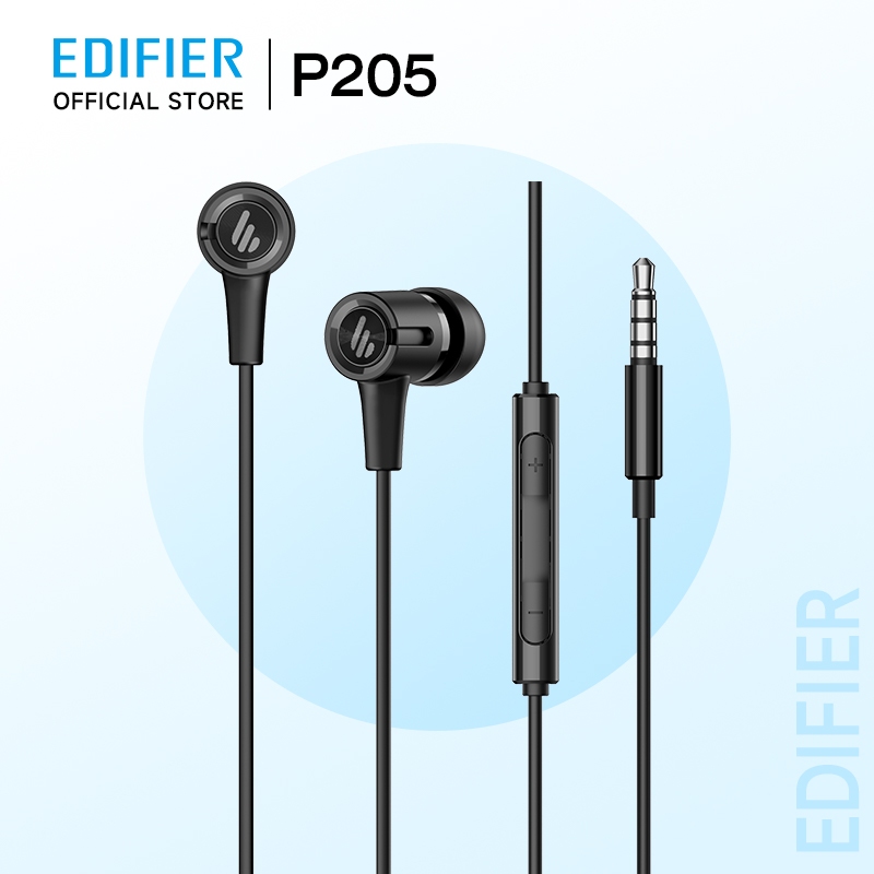 EDIFIER P205 in-ear Earphone Build-in Mic Bass พร้อมไมโครโฟนและระบบ ...