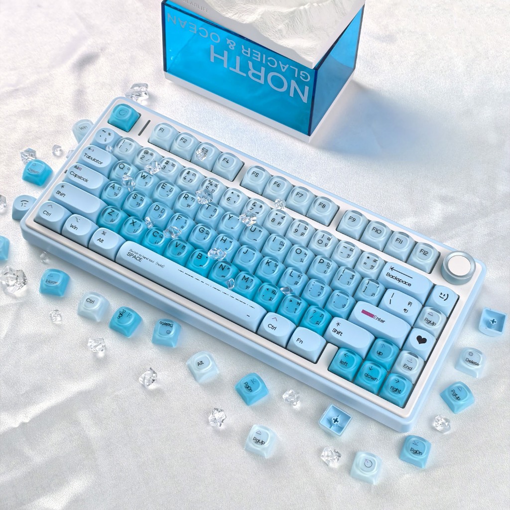 In StockThai/English Liquid Foundation Keycap HOA โปรไฟล์ 132 คีย์ PBT ...