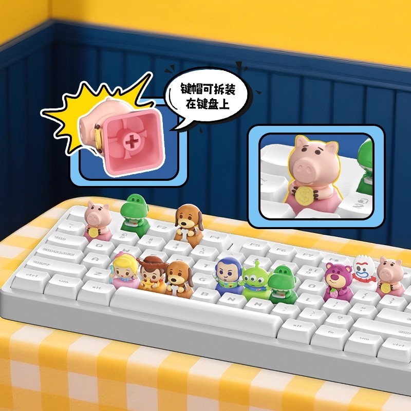 Toy Story Crazy Keycap กล่องตาบอดน่ารัก Mechanical Keycaps รูปของเล่น ...