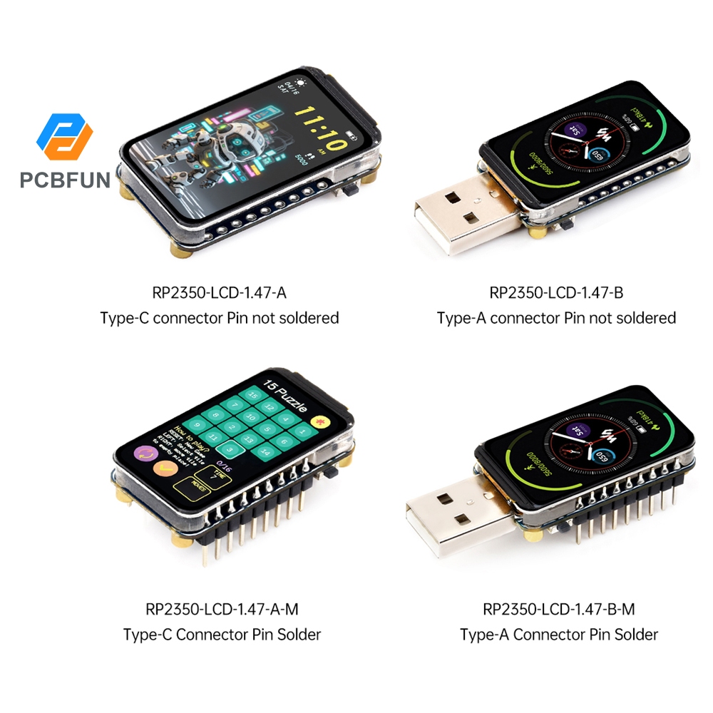 Pcbfun RP2350 1.47 นิ้ว Lcd Development Board 262K สี Lcd Screen ...