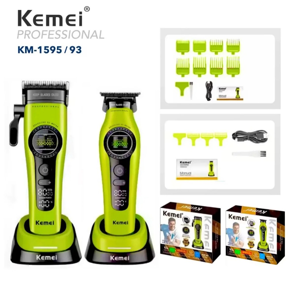 Kemei 1593 1595 Hair Trimmers Professional ตัดผมปัตตาเลี่ยนผม F1