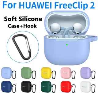 โปรโมชั่น Flash Sale : เคสหูฟังซิลิโคนสําหรับ Huawei FreeClip2 หูฟังไร้สายบลูทูธพร้อมหัวเข็มขัดสําหรับ FreeClip 2 เคสกันกระแทก
