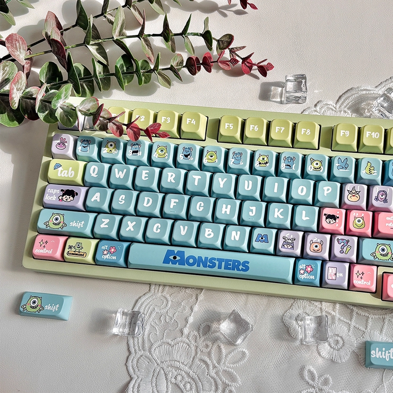 Keycap เฉพาะLittle Monster Party Keycaps 126 คีย์ MDA โปรไฟล์ PBT ...