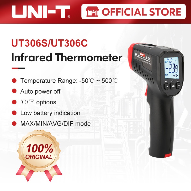 UNI-T UT306S UT306C เครื่องวัดอุณหภูมิดิจิทัล -50℃ ~ 500℃ เครื่องวัด ...