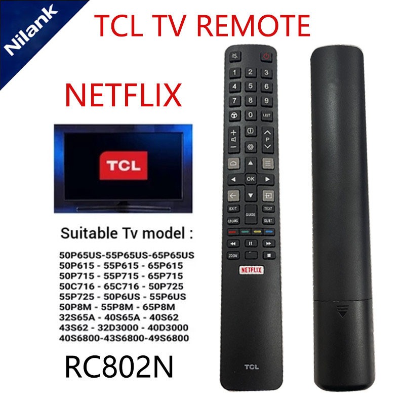 NiLANK ของแท้ remote รีโมททีวี รีโมท TCL LCD TV RC802N YAI1 RC802N YAI4 ...