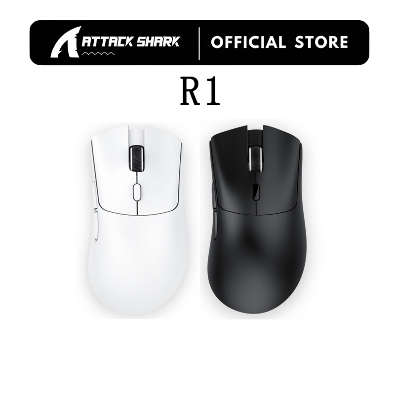 【⚡พร้อมส่งจากไทย⚡】ATTACK SHARK R1 Wireless Gaming Mouse 55g Lightweight 18K DPI Tri-Mode Connection (2.4G/Wired/BT5.2) for PC/Laptop/Win/Mac