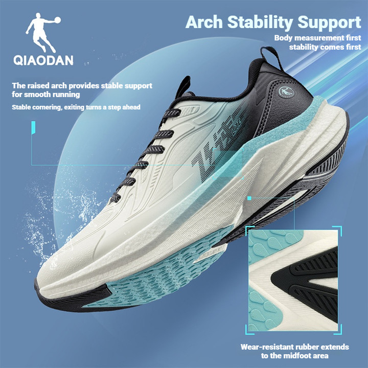 Qiaodan Speed 3.0 Lite รองเท้าวิ่งกันน้ําสำหรับเยาวชนและผู้ชาย — รองเท้ากีฬา แบรนด์ Qiaodan ของแท้ 100% เช็คราคาจาก Shopee Lazada thumbnail 4