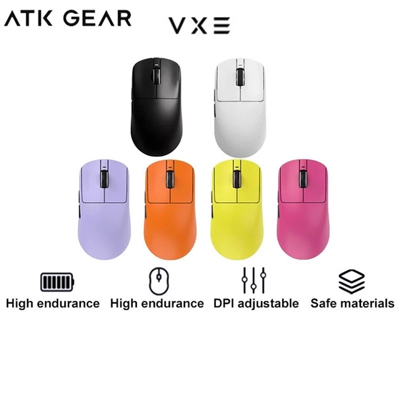 ATK GEAR Vxe dragonfly R1 PRO MAX เกมเมาส์สามโหมดไร้สาย PAW3395 น้ําหนักเบา