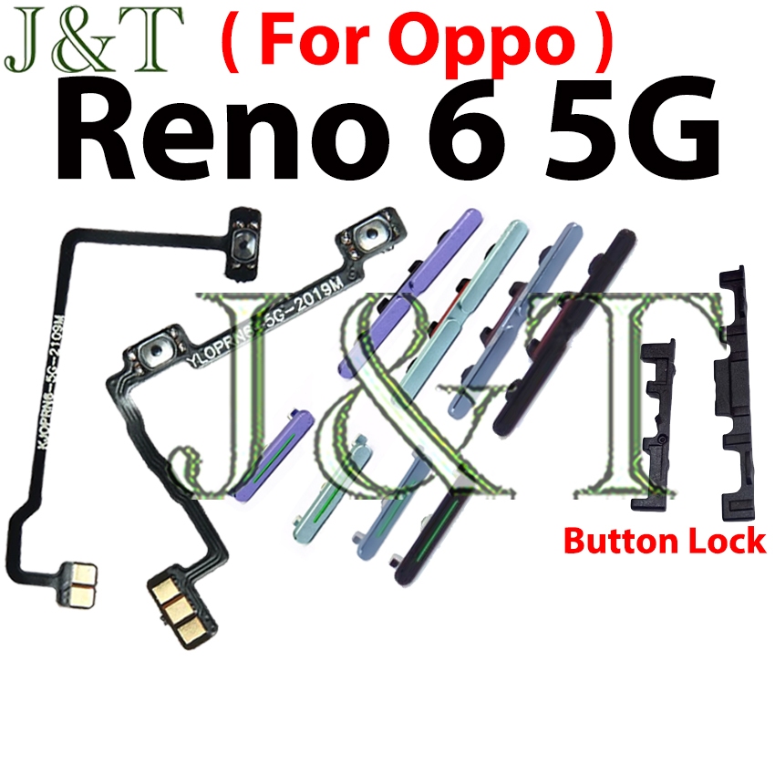 ใหม่สําหรับ OPPO Reno 6 5G โทรศัพท์ปุ่ม flex บน/ปิดปุ่มสวิทช์ด้านข้าง ...