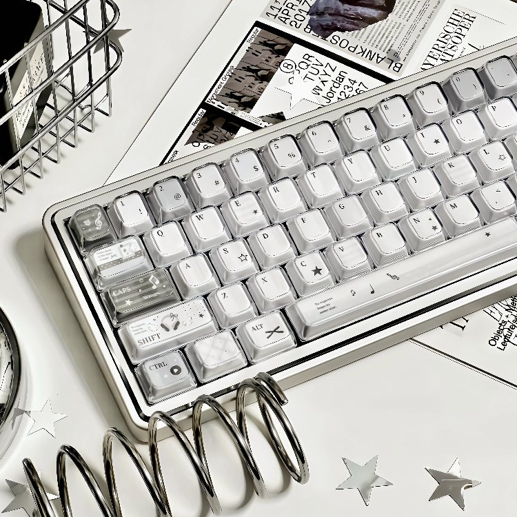 Asian Musical Notes Keycaps Cherry / KDA Profile 120 / 135 คีย์ PBT PC ...