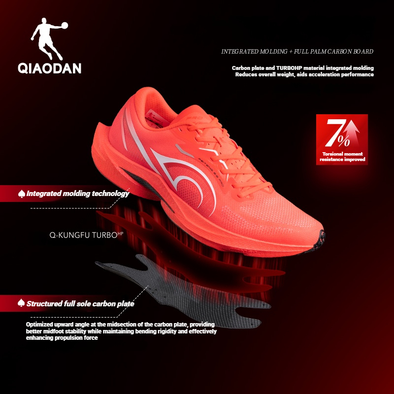 Qiaodan SOAR 2.0 PRO รองเท้าวิ่งผู้ชาย Racing แผ่นคาร์บอนการฝึกอบรม Track Field กีฬา QDB023252294ทีที — รองเท้ากีฬา แบรนด์ Qiaodan ของแท้ 100% เช็คราคาจาก Shopee Lazada thumbnail 2
