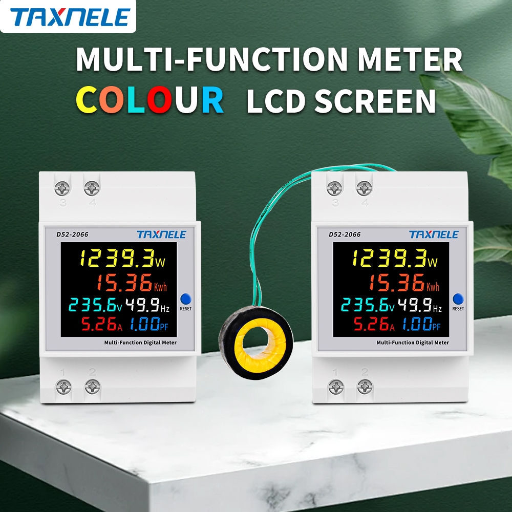 6IN1 AC monitor 220V 100A Voltage Current Power Factor Active KWH ...