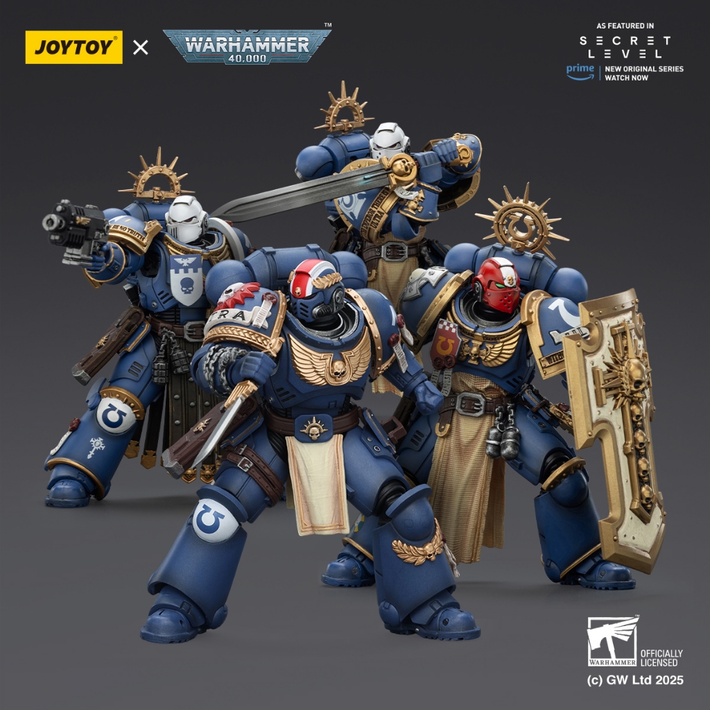 HIPLAY JOYTOY Warhammer Ultramarines Metaurus / Levantus / Torvald 1/18 ...