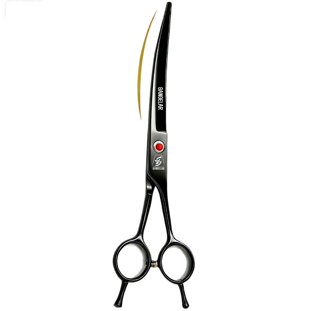 Sangelar 7-inch Double-Curved Pet Grooming Scissors