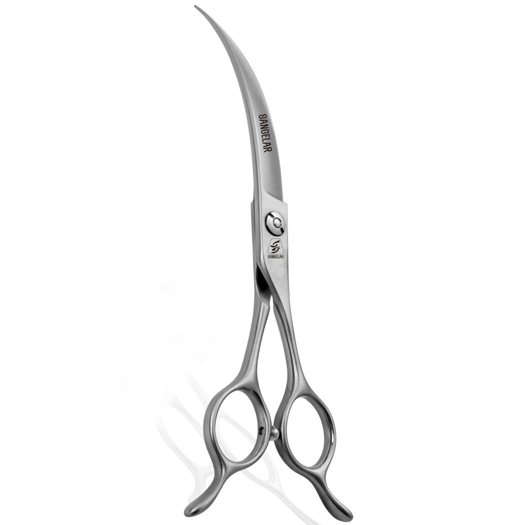 Sangelar 7.5-inch 40-45 Degree Curved Grooming Shears