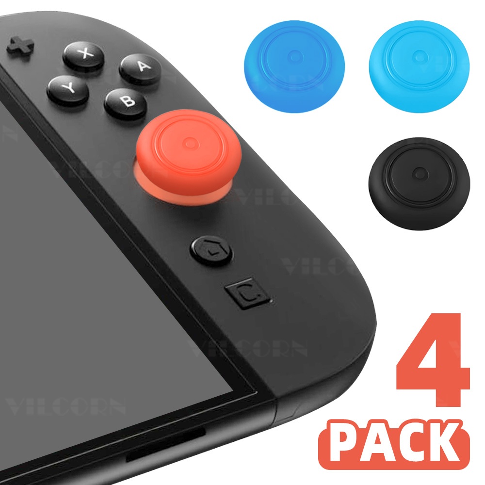 ซิลิโคน Thumb Stick Caps Grip Analog จอยสติ๊ก Caps สําหรับ Nintendo ...