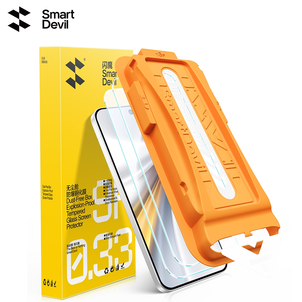 SmartDevil ห้องปราศจากฝุ่น Quick ติดตั้ง HD Anti-Fingerprint กระจก ...