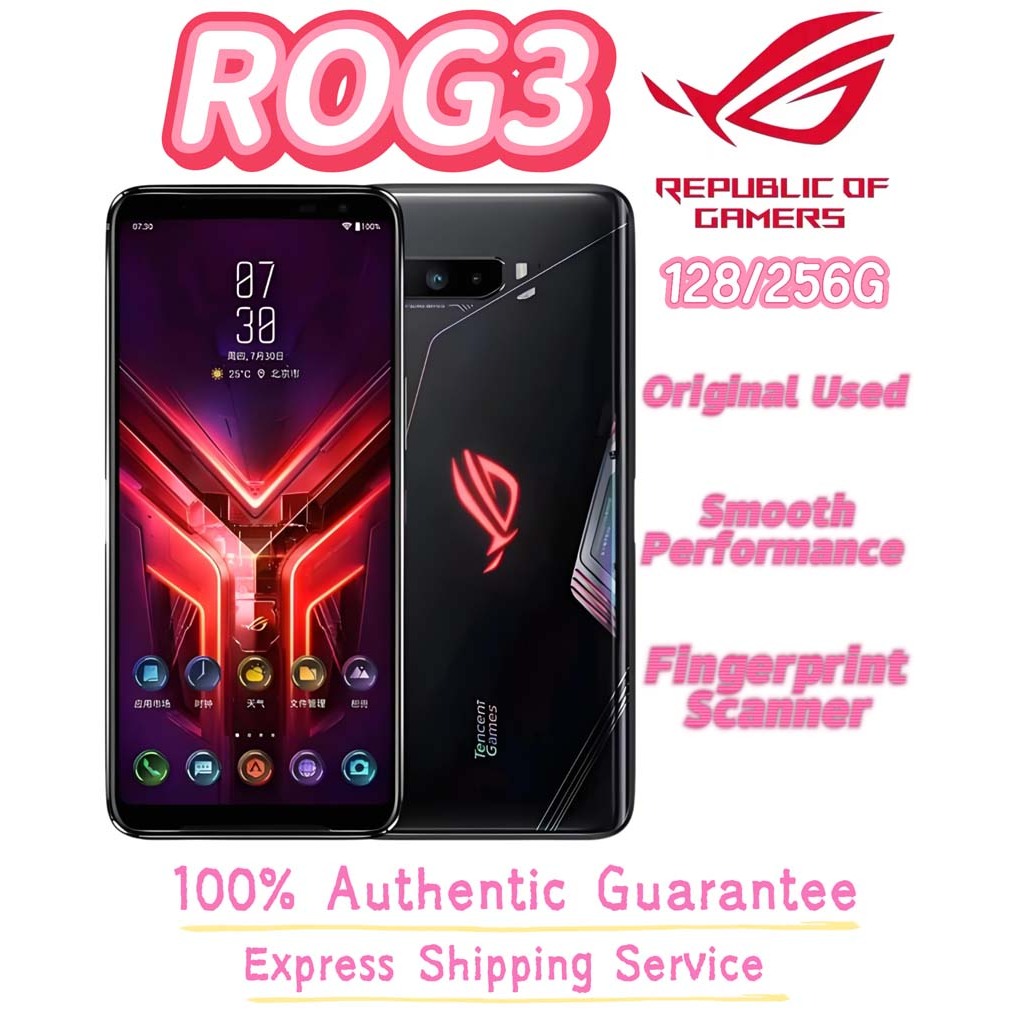 ROG 3 Original Gaming Phone 95% ใหม่มือสอง Dual Sim Global Rom 128GB ...