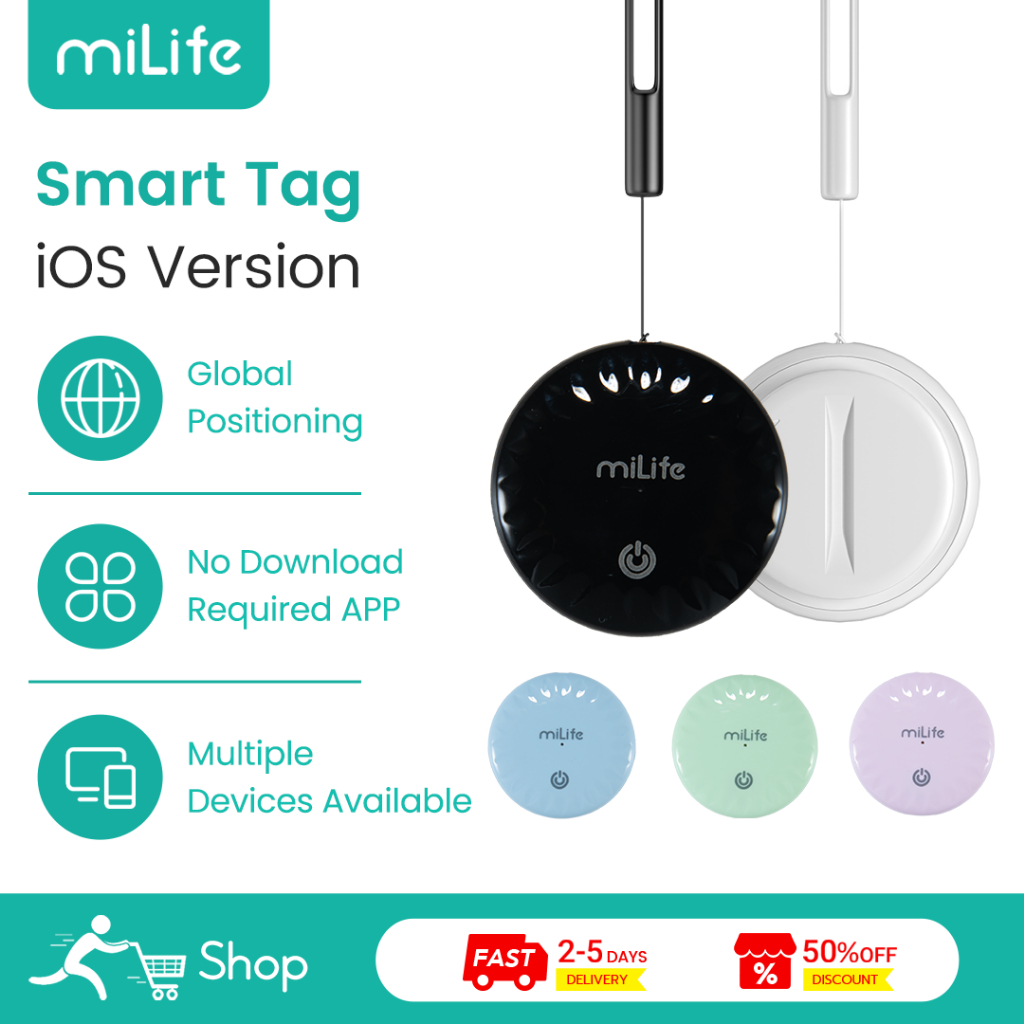 [iOS เท่านั้น] MiLife เครื่องติดตามบลูทูธ BL021 GPS Smart Tag Tracker ...