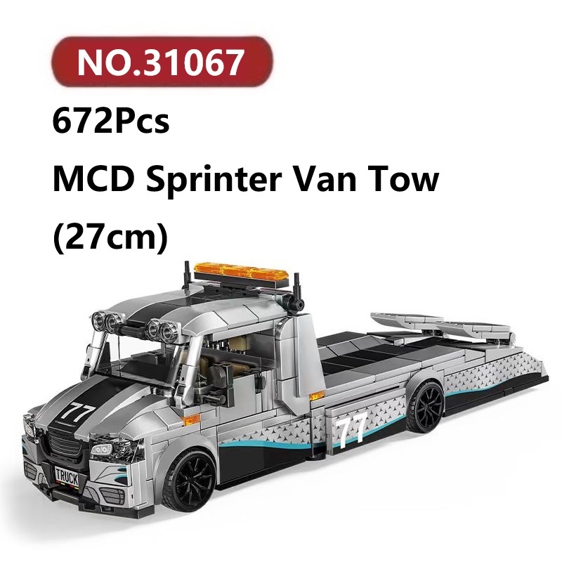 MCD Sprinter รถพ่วง รถบรรทุก รถสปอร์ต โมเดลประกอบแล้ว 672ชิ้น LEYI Car ...