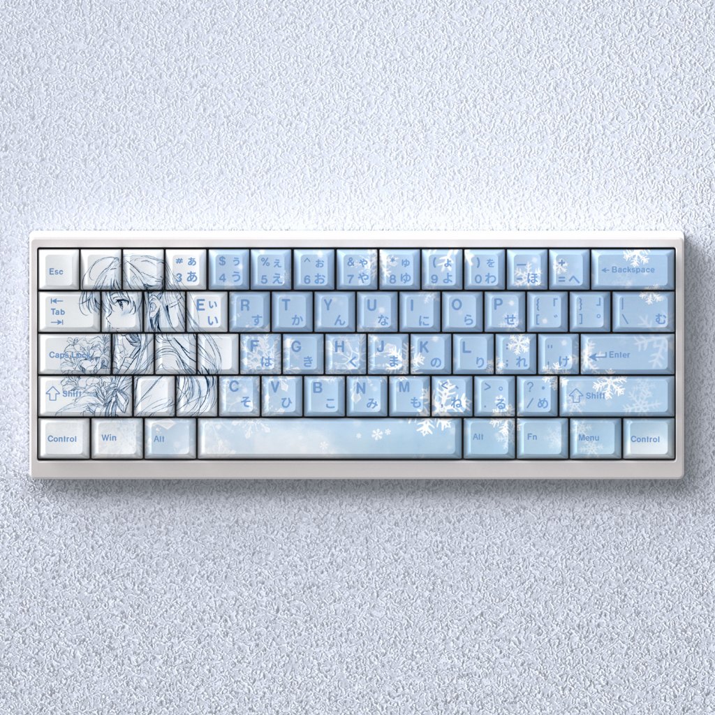 Vanso Yukinoshita Yukino Keycaps โปรไฟล์เชอร์รี่ PBT วัสดุ 5-Side Dye ...