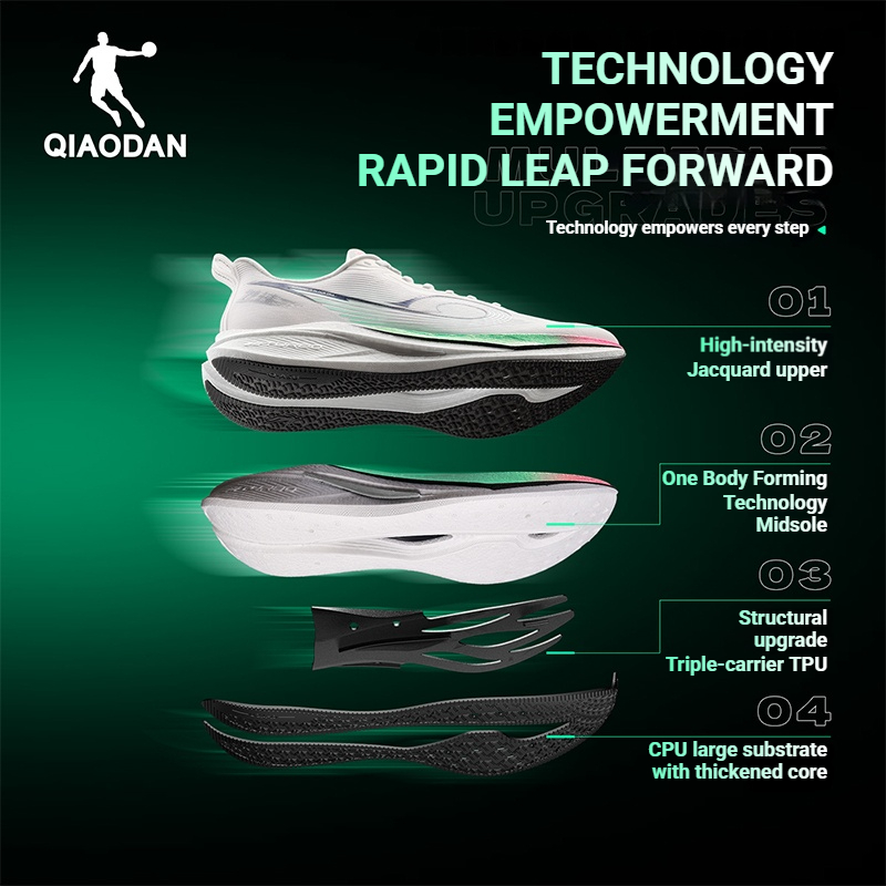 Qiaodan FAST 4.0 รองเท้าวิ่งผู้ชาย Professional Cushioning Shock Absorption สบาย QXB023262225ร — รองเท้ากีฬา แบรนด์ Qiaodan ของแท้ 100% เช็คราคาจาก Shopee Lazada thumbnail 3