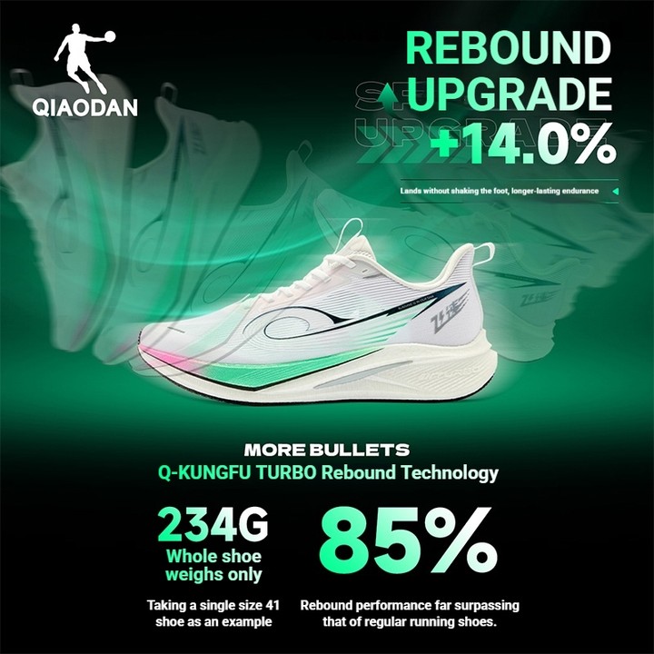 Qiaodan FAST 4.0 รองเท้าวิ่งผู้ชาย Professional Cushioning Shock Absorption สบาย QXB023262225ร — รองเท้ากีฬา แบรนด์ Qiaodan ของแท้ 100% เช็คราคาจาก Shopee Lazada thumbnail 6