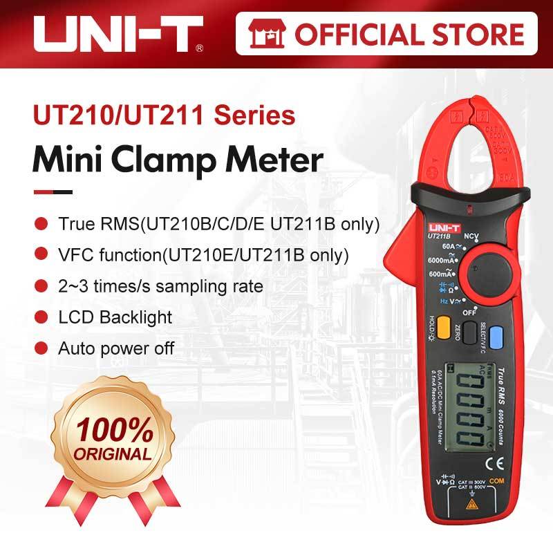 UNI-T UT210 UT211 Series เครื่องวัดยึดดิจิตอล 60A 100A 200A Mini Clamp ...