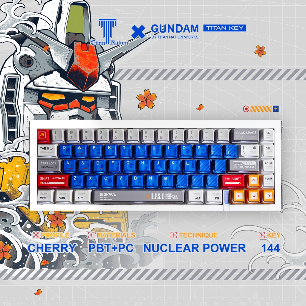 TITAN NATION Keycap Nuclear Power High Original Factory ด้านข้างโปร่งใส ...