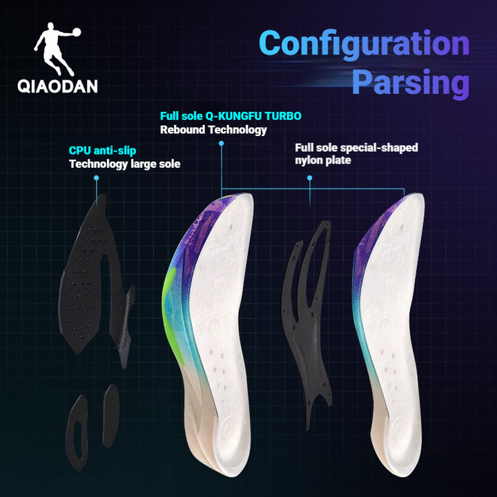 สีQiaodan SOAR 3.0 รองเท้าวิ่งผู้ชายแผ่นไนลอน Turbo Rebound Anti-Slip QDB023262294 — รองเท้ากีฬา แบรนด์ Qiaodan ของแท้ 100% เช็คราคาจาก Shopee Lazada thumbnail 5