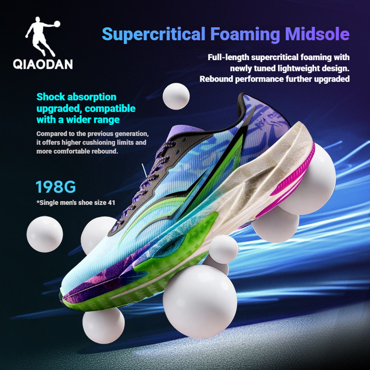 สีQiaodan SOAR 3.0 รองเท้าวิ่งผู้ชายแผ่นไนลอน Turbo Rebound Anti-Slip QDB023262294 — รองเท้ากีฬา แบรนด์ Qiaodan ของแท้ 100% เช็คราคาจาก Shopee Lazada thumbnail 4