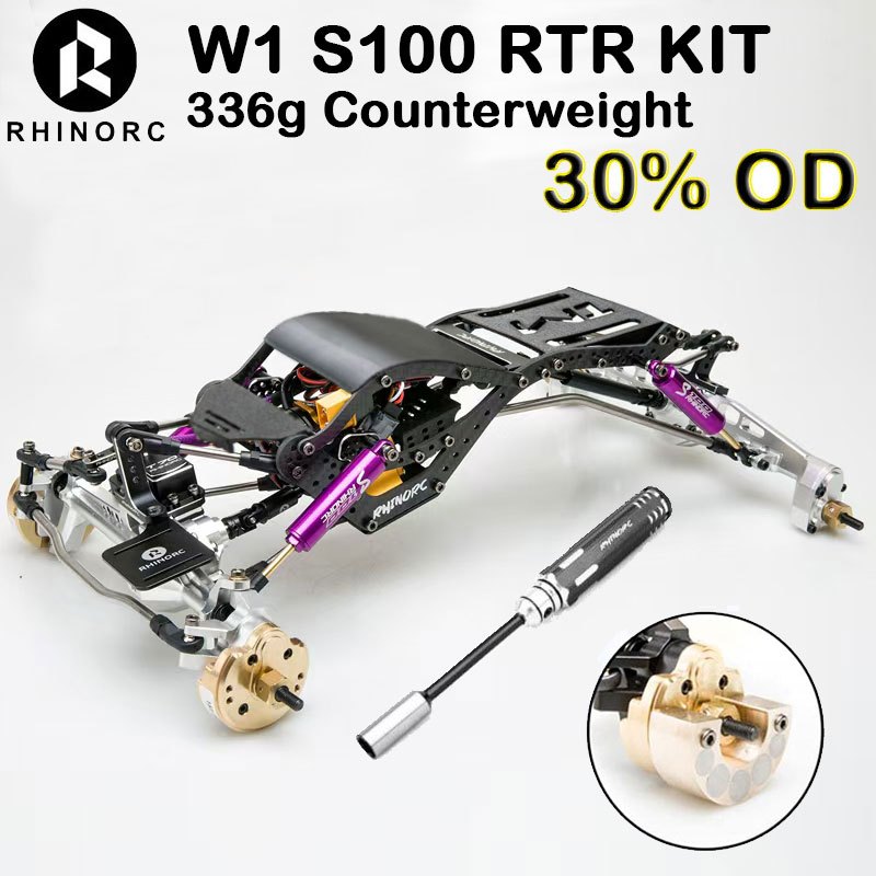 RhinoRC W1 S100 RTR KIT Edition 30% OD ESC VE40A RM-S12 Pro RC Rig ...