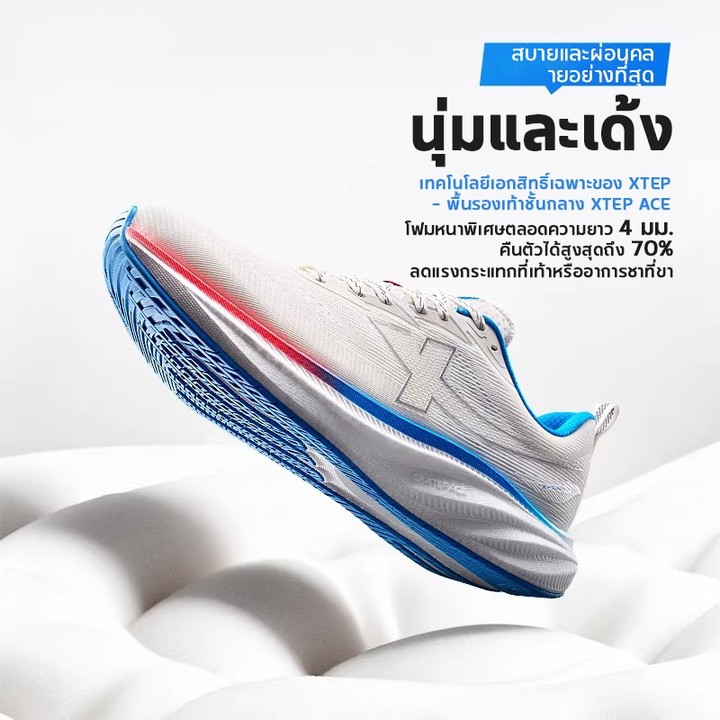 【xtep】 Pioneer 2.0 | รองเท้าวิ่งผู้ชาย ดีไซน์ลดแรงกระแทกด้วยน้ำหนักเบา สบายในการทดสอบสมรรถนะและวิ่งทั่วไป — รองเท้ากีฬา แบรนด์ Xtep ของแท้ 100% เช็คราคาจาก Shopee Lazada thumbnail 3