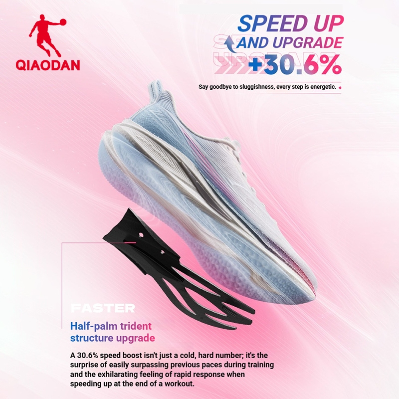 Qiaodan Fast 4.0 รองเท้าวิ่ง สำหรับผู้หญิง ออกแบบมาเพื่อฝึกความเร็วกันกระแทกและมีพื้นรองเท้านานาใช้งาน  QXB022262225 — รองเท้ากีฬา แบรนด์ Qiaodan ของแท้ 100% เช็คราคาจาก Shopee Lazada thumbnail 3