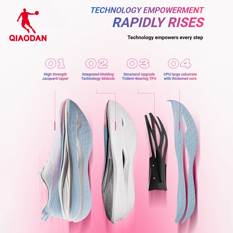 Qiaodan Fast 4.0 รองเท้าวิ่ง สำหรับผู้หญิง ออกแบบมาเพื่อฝึกความเร็วกันกระแทกและมีพื้นรองเท้านานาใช้งาน  QXB022262225 — รองเท้ากีฬา แบรนด์ Qiaodan ของแท้ 100% เช็คราคาจาก Shopee Lazada thumbnail 4