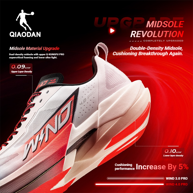 Qiaodan WIND 4PRO รองเท้าวิ่งผู้ชาย Marathon Racing Full-Palm Carbon Plate Rebound QDB023262291 — รองเท้ากีฬา แบรนด์ Qiaodan ของแท้ 100% เช็คราคาจาก Shopee Lazada thumbnail 3
