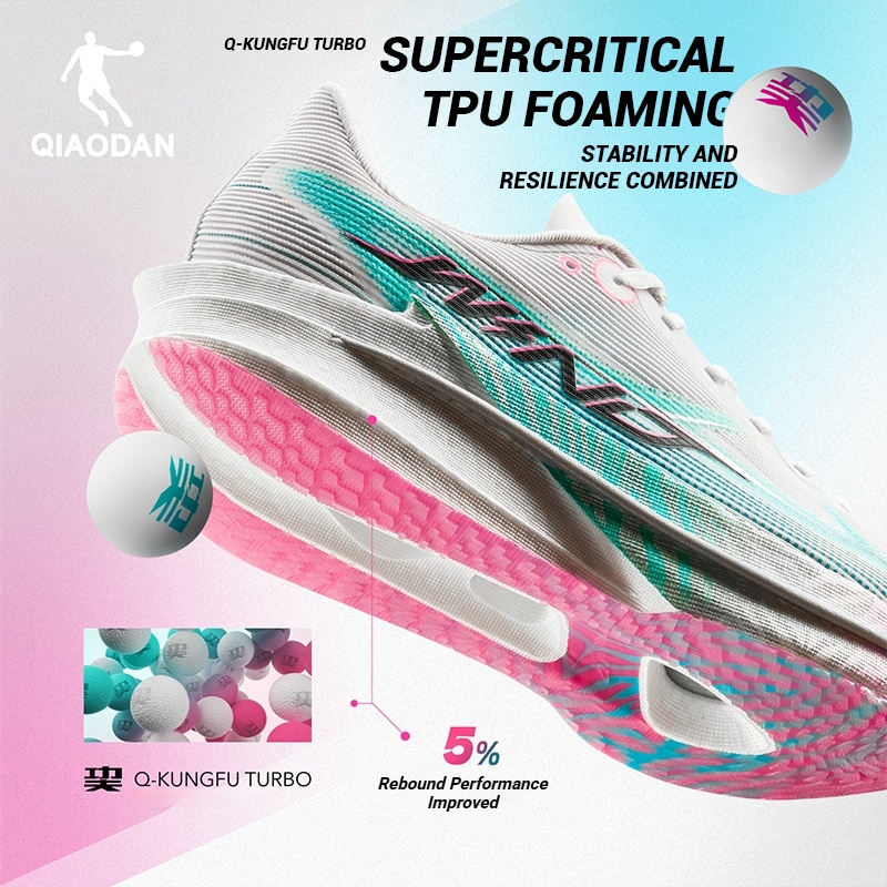 Qiaodan WIND 4.0 รองเท้าวิ่งผู้หญิง สำหรับการวิ่งมาราธอนและการฝึกซ้อม กันลื่น สวมใส่ง่ายQDB022262298 — รองเท้ากีฬา แบรนด์ Qiaodan ของแท้ 100% เช็คราคาจาก Shopee Lazada thumbnail 3