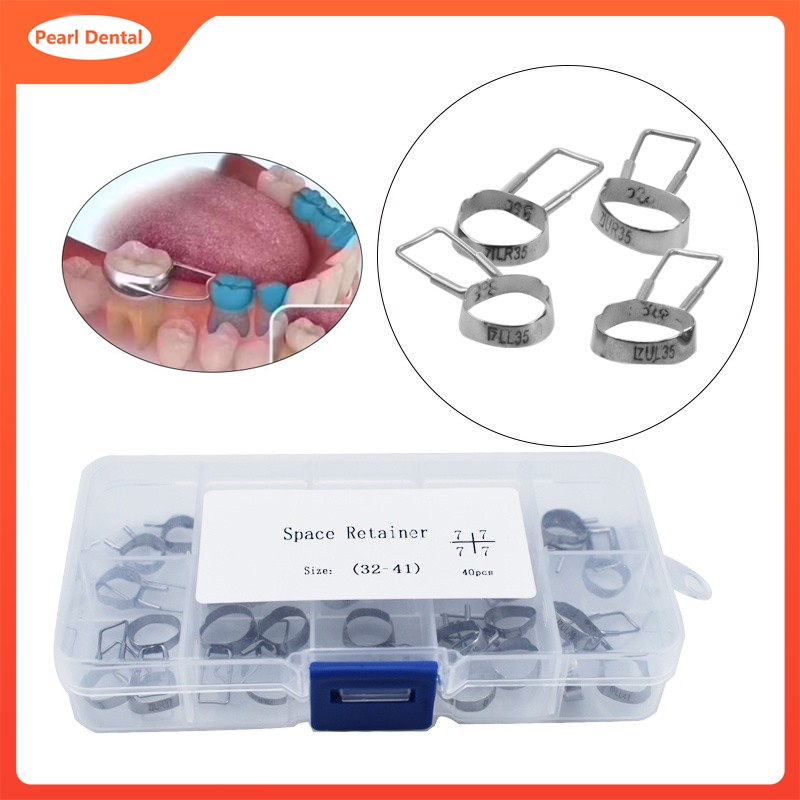 40pcs Dental Gap Retainer Braces Preformed 2nd Molar Space Keeptainer ...