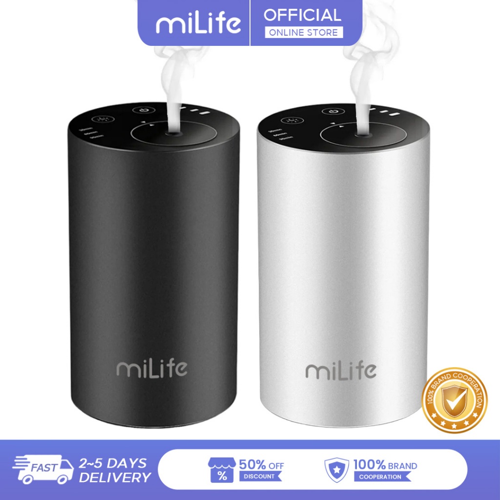 MiLife DA27 Waterless Essential Oil Diffuser แบบพกพา Aromatherapy ...