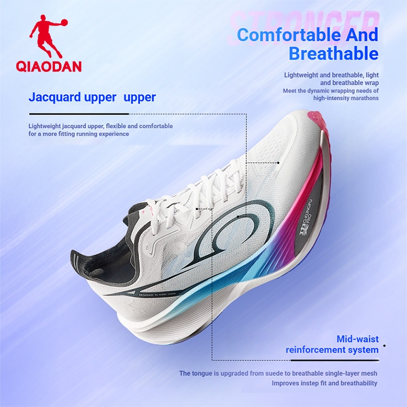 Qiaodan Feiying PB3 Pro รองเท้าวิ่งผู้ชาย Professional แผ่นคาร์บอน Breathable Bouncy QDB023251299ทีที — รองเท้ากีฬา แบรนด์ Qiaodan ของแท้ 100% เช็คราคาจาก Shopee Lazada thumbnail 5