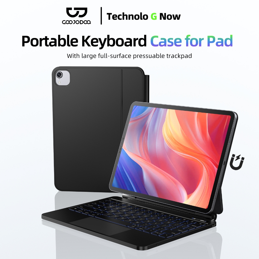 GOOJODOQ Portable Keyboard Case for Air4/5/6/7/8 Pro11(2018-25) Gen10 ...