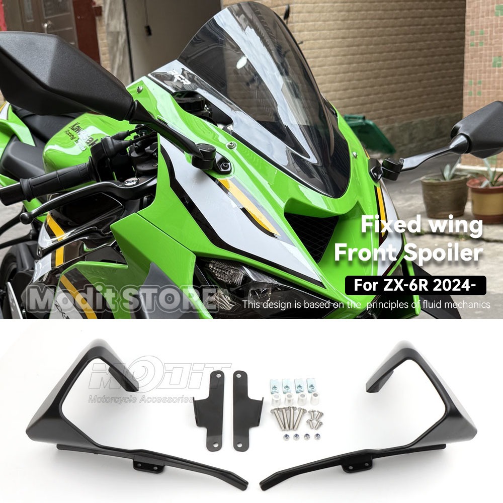 รถจักรยานยนต์ด้านข้าง Winglet ZX6R สําหรับ Kawasaki zx6r ZX-6R 2024 ...